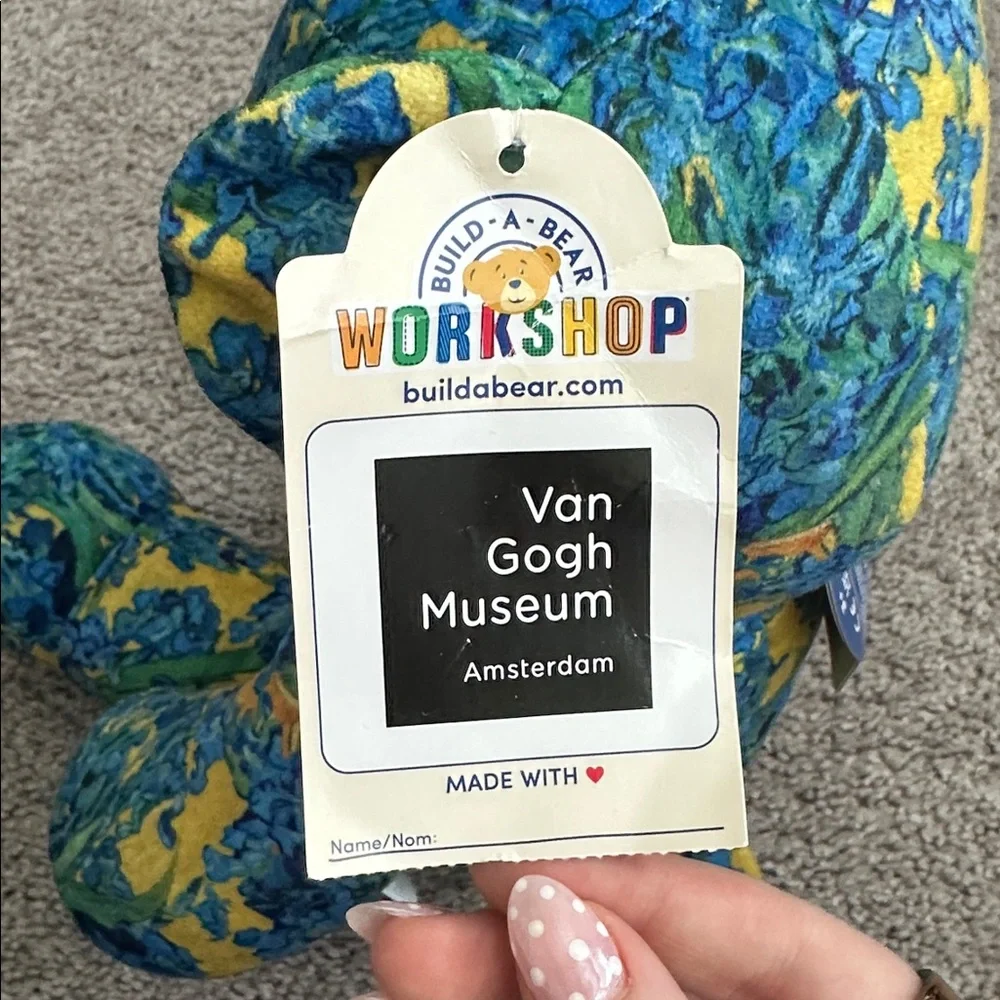 Build A Bear Van Gogh Museum Amsterdam Irises Bear Plush NWT - Picture 2 of 6